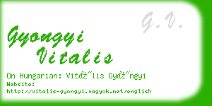 gyongyi vitalis business card